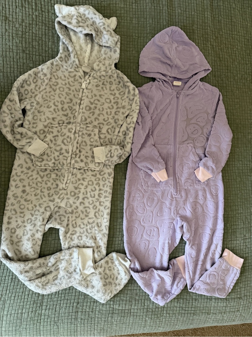 Kids Plush Hooded One-Piece